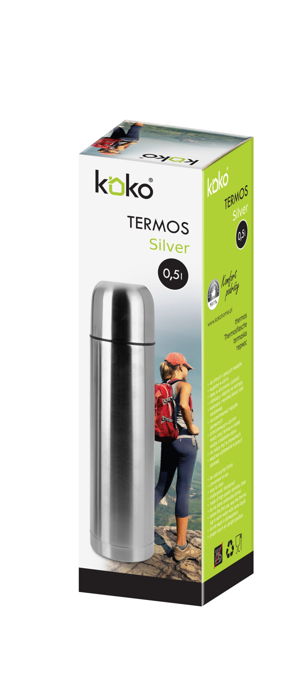 Termos nierdzewny Silver 500 ml - Image 3