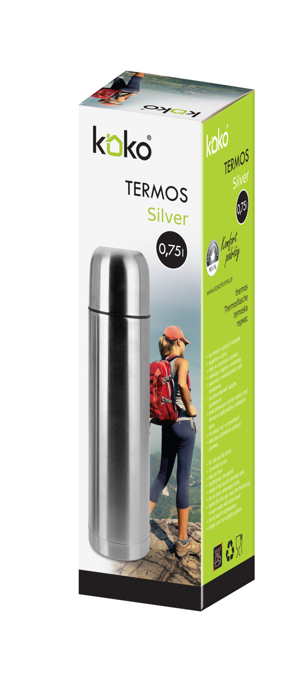 Termos nierdzewny Silver 750 ml - Image 3