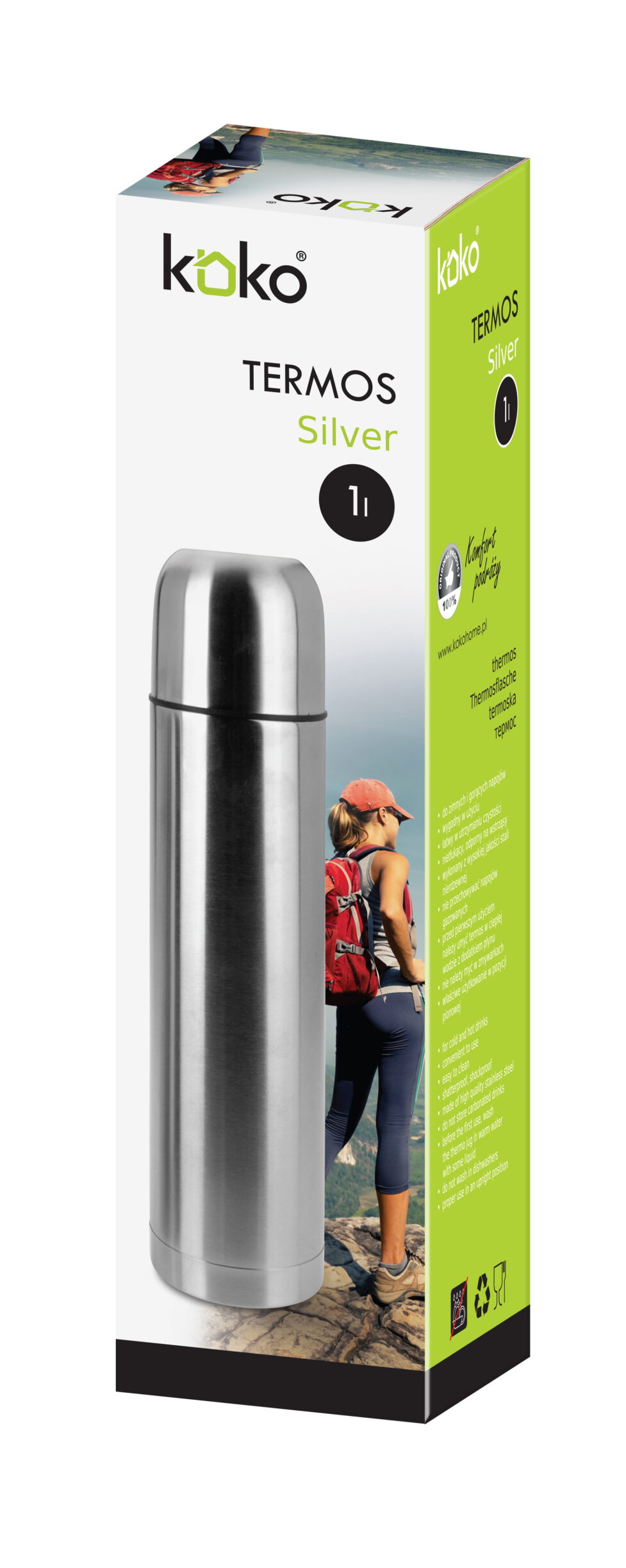 Termos nierdzewny Silver 1000 ml - Image 3